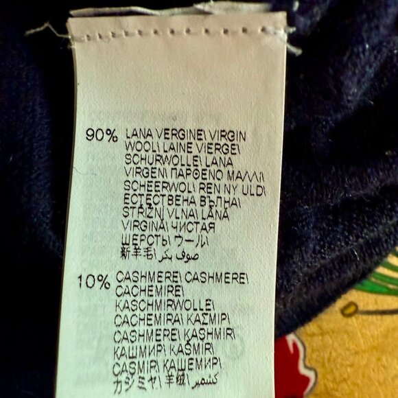 Brunello Cucinelli Mens Virgin Wool/Cashmere Knit Polo Navy Size 48 EU, 1350$RT - Picture 10 of 15